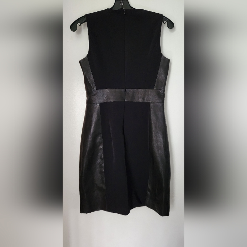 Theory Leather Dress Size 2 Taline C Black Lamb View 3